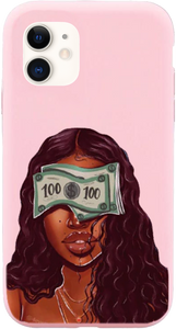 "Money On My Mind" Pink Melanin Poppin iPhone Smartphone Case