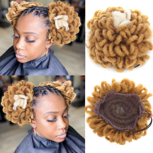 Dreadlock Afro Puff Hair Bun Extensions with Drawstring