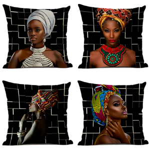 45cm x 45cm African Women Print Pillow Cushion Cases Part III
