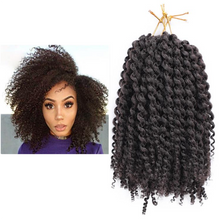 Load image into Gallery viewer, 8 inch Curly Crochet Ombre Hair Braiding Extensions