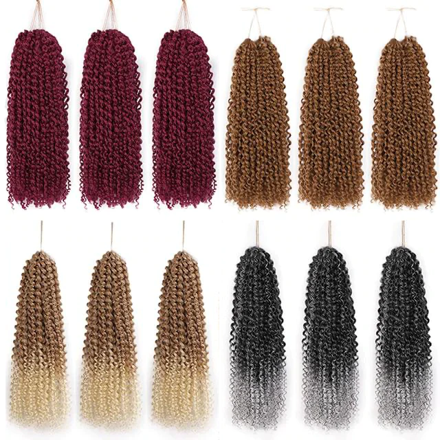 8 inch Curly Crochet Ombre Hair Braiding Extensions