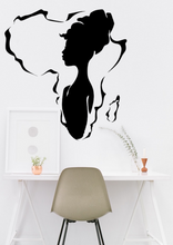 Load image into Gallery viewer, African Content Map with Girl Wall Art Decor Large Vinyl Sticker