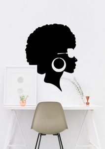 Earrings and Sunglasses African African Wall Art Decor Large Vinyl Sticker