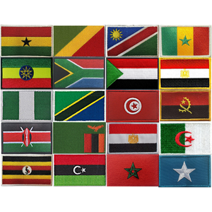African Countries Embroidered 3D Flag Patches