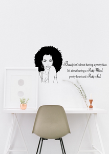 Beauty Quote African Wall Art Decor Large Vinyl Sticker