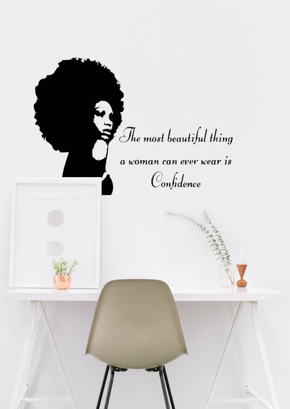Confidence Quote African Wall Art Decor Large Vinyl Sticker