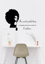 Load image into Gallery viewer, Confidence Quote African Wall Art Decor Large Vinyl Sticker