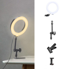 Load image into Gallery viewer, 6-Inch Selfie Led Ring Light Kit, Desktop, Handheld and Laptops with Tripod