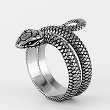 Load image into Gallery viewer, Gold and Silver Coiled Snake Ring