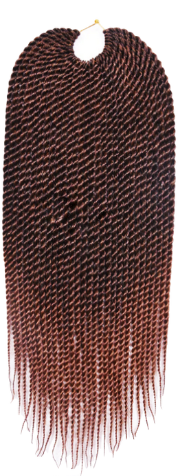 Dark Brown Senegalese 12inch 18inch Ombre Crochet Twist Braids