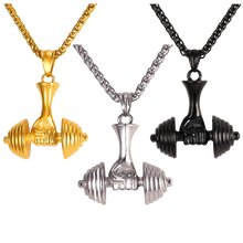 Load image into Gallery viewer, Dumbell Pendant neckless