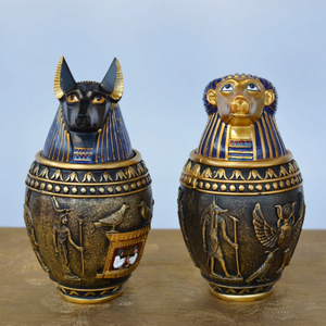 Egyptian Canopic Jars decorative Storage Set