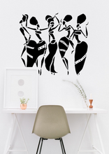 Load image into Gallery viewer, Dancing Women African Wall Art Decor Large Vinyl Sticker