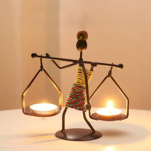 Decorative Collectable African Candle Holder Figurines Set