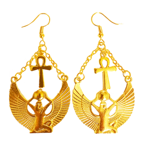 Ankh and Goddess Earrings