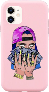 "Cash and Gold Rings" Pink Melanin Poppin iPhone Smartphone Case