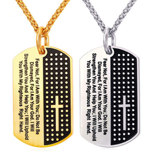 Load image into Gallery viewer, Gold and Silver Dog Tags with Cross and a Prayer