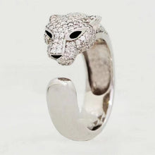 Load image into Gallery viewer, Bold Crystal inlaid Leopard adjustable rings
