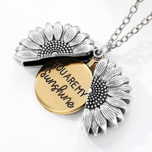 Load image into Gallery viewer, &quot;You are My Sunshine&quot; Sunflower Pendant Locket Necklace