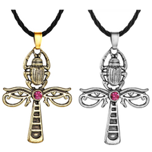 Load image into Gallery viewer, Hybrid Ankh Scarab and Udjat Pendant Necklace