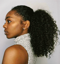 Load image into Gallery viewer, 8 inch Kinky Curly Ponytail Hair Extensions