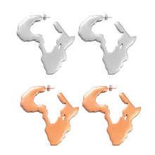 Load image into Gallery viewer, Large Hyperbole African Continent Map Earrings