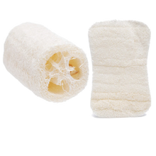 Load image into Gallery viewer, Natural Loofah Sponge Scrubber