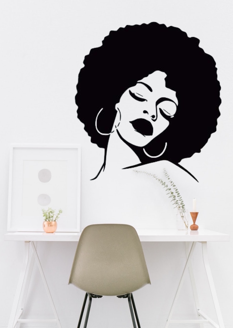 Pose with Earrings Wall Art Decor Large Vinyl Sticker
