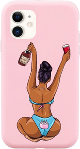 "Party Time" Pink Melanin Poppin iPhone Smartphone Case