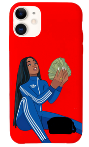 "Counting the Notes" Red Melanin Poppin iPhone Smartphone Case