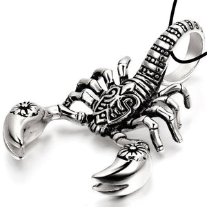 Gold and Silver Scorpion Pendant Necklace