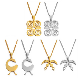 Sankofa Dwennimmen and Akofena Adinkra Symbol Necklaces