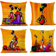 Load image into Gallery viewer, 45cm x 45cm Pillow Cushion Cases African Family Set