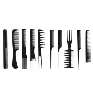 Professional Afro Grooming and Hairdressing Combs 10 Pieces Set
