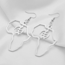 Load image into Gallery viewer, African Continent Map and Assorted Gye Nyame Adinkra Symbol Earrings