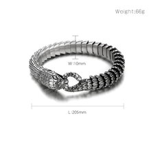 Load image into Gallery viewer, Stainless Steel Snake Charm Bracelet