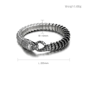 Stainless Steel Snake Charm Bracelet