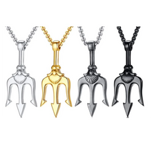 Load image into Gallery viewer, Trident Pendant Necklsce
