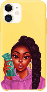 "Money in the Right Hand" Yellow Melanin Poppin iPhone Smartphone Case