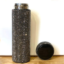 Load image into Gallery viewer, Diamond Encrusted 500ml Vacuum Flask Water Bottle with Temperature Display