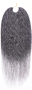Grey Senegalese 12inch 18inch Ombre Crochet Twist Braids