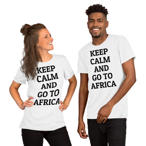 Keep Calm and Go To Africa White Short-Sleeve Unisex T-Shirt - African Accessory