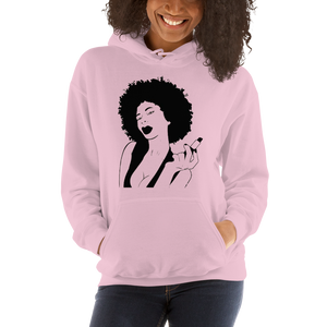 Afro Girl and Lipstick Unisex Hoodie