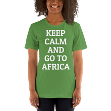 Load image into Gallery viewer, Keep Calm and Go to Africa Green Short-Sleeve Unisex T-Shirt - African Accessory