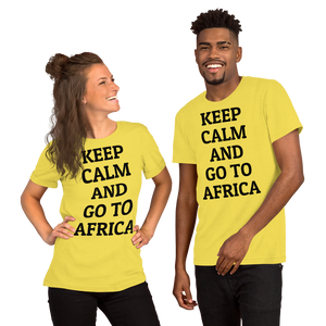 Keep Calm and Go To Africa Yellow Short-Sleeve Unisex T-Shirt - African Accessory