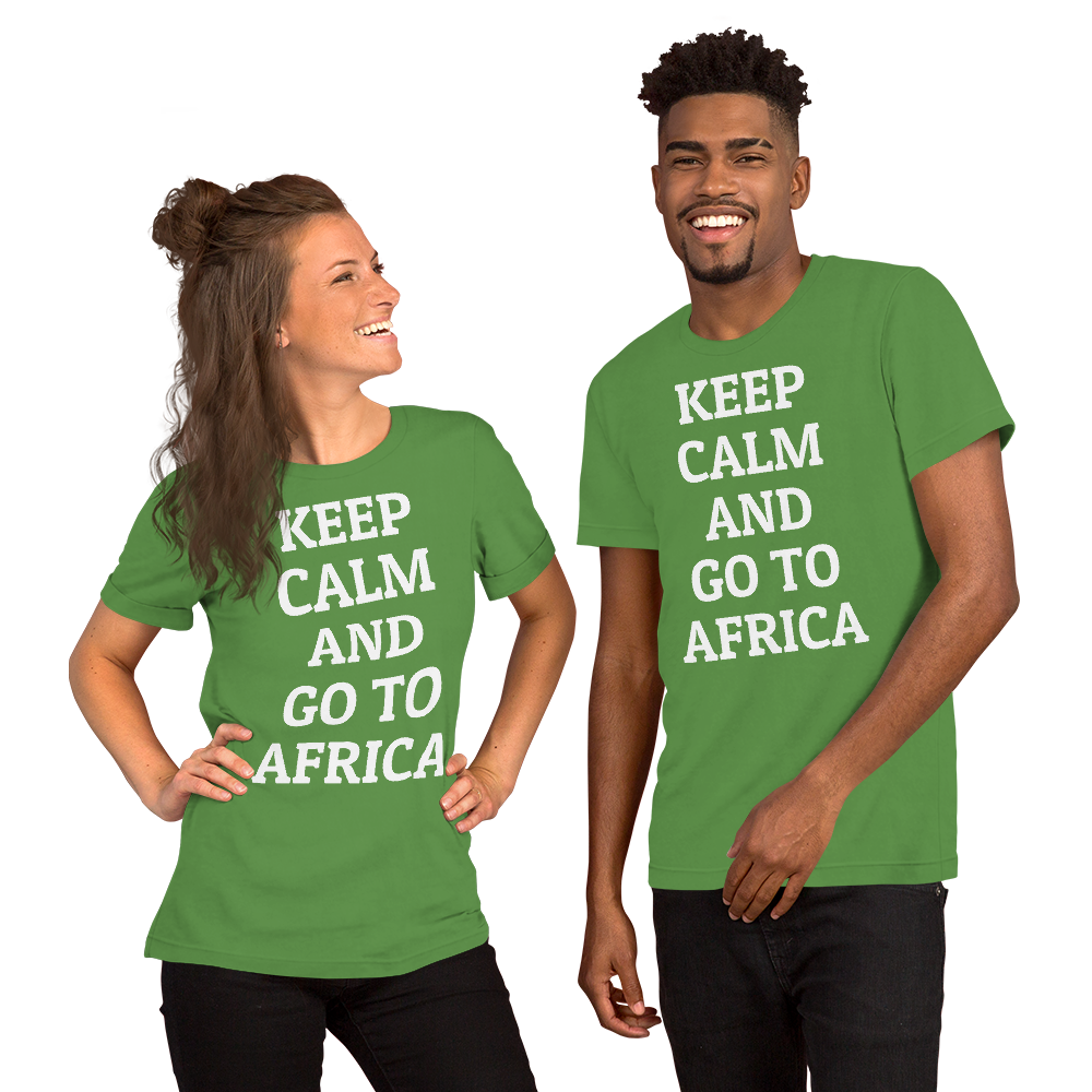 Keep Calm and Go to Africa Green Short-Sleeve Unisex T-Shirt - African Accessory