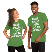 Load image into Gallery viewer, Keep Calm and Go to Africa Green Short-Sleeve Unisex T-Shirt - African Accessory