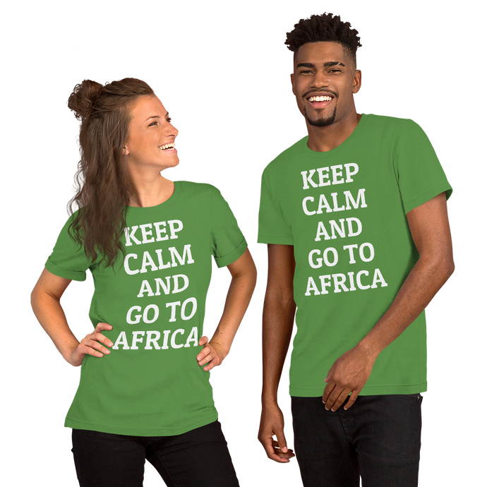 Keep Calm and Go to Africa Green Short-Sleeve Unisex T-Shirt - African Accessory