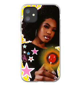 "Sweet Red Lollipop and in Black" Melanin Magic Series iPhone Smartphone Cases