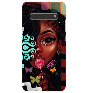 "Girl with Lollipop Braids and Left Eye" Melanin Lust Series Samsung Smartphone Flexi Cases